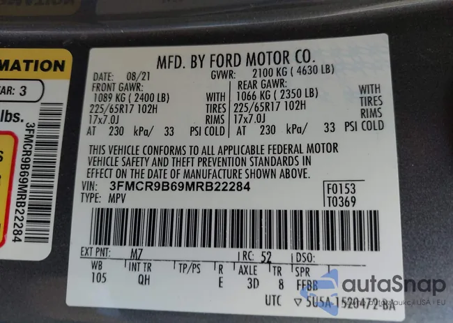 3FMCR9B69MRB22284: 43688253