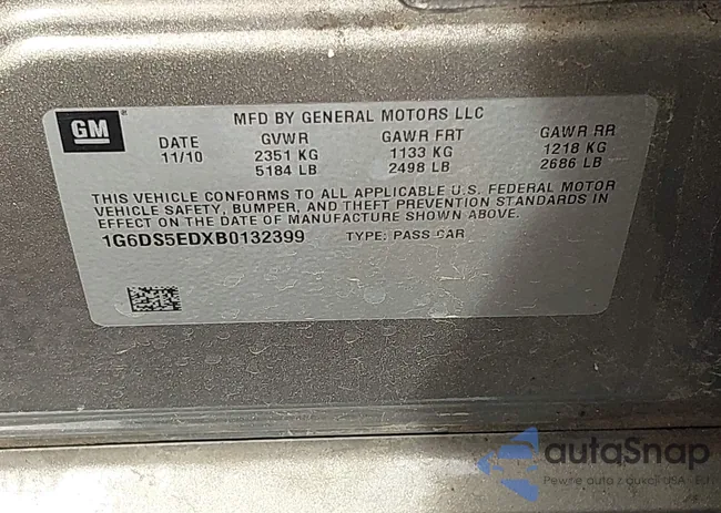 1G6DS5EDXB0132399: 43688349