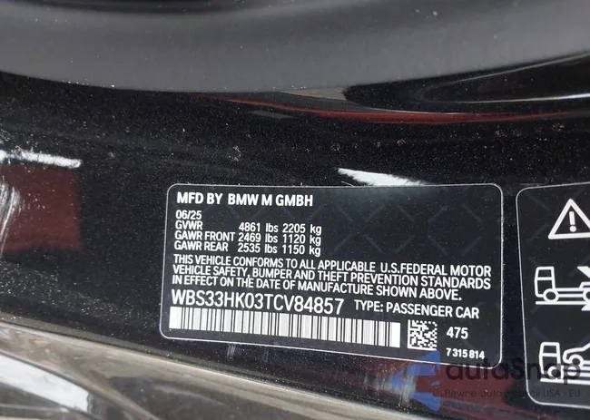 WBS33HK03TCV84857: 43688424