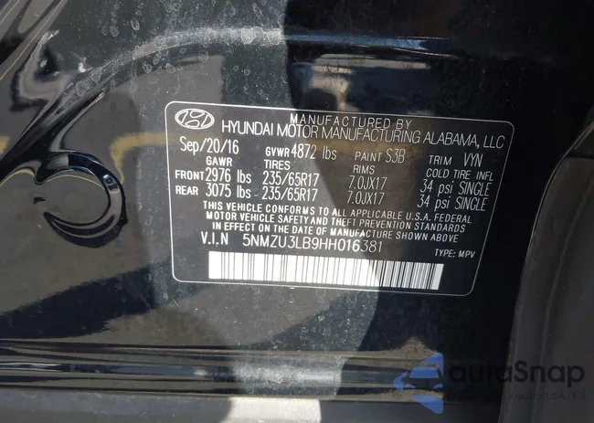 5NMZU3LB9HH016381: 43688485