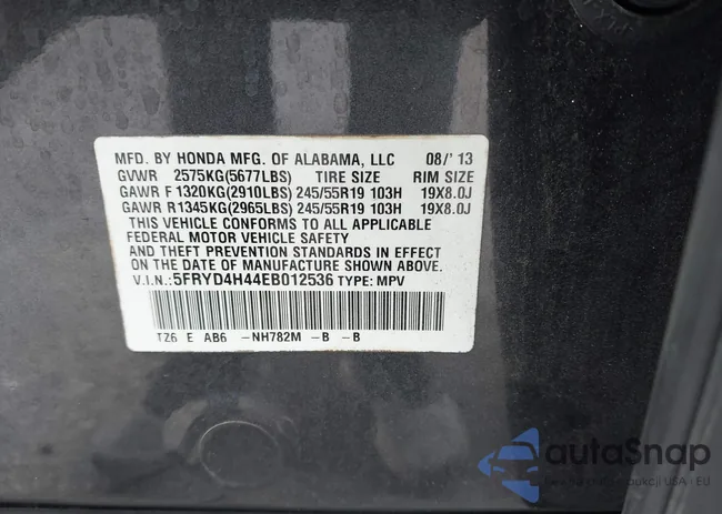 5FRYD4H44EB012536: 43688606