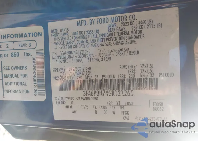 3FA6P0H74GR121265: 43687739