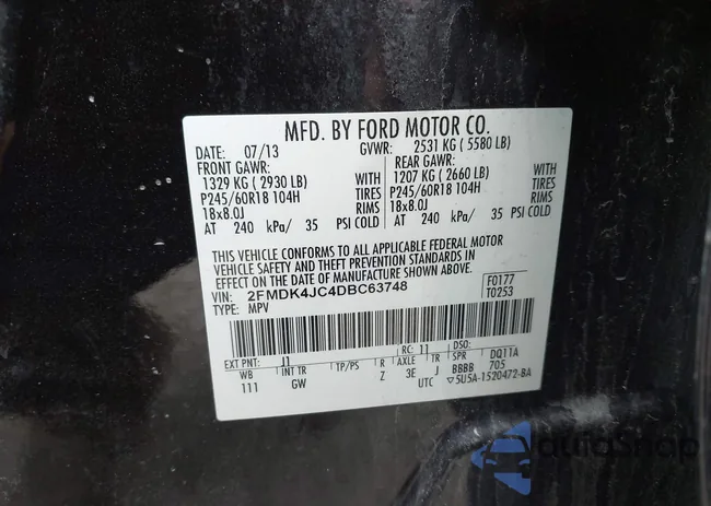 2FMDK4JC4DBC63748: 43687750