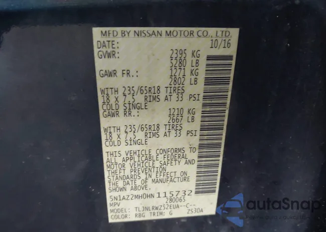 5N1AZ2MH0HN115732: 43687754