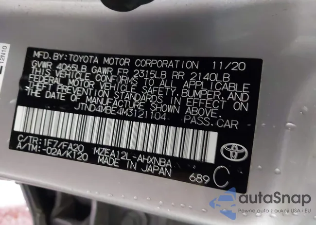 JTND4MBE4M3121104: 43687805