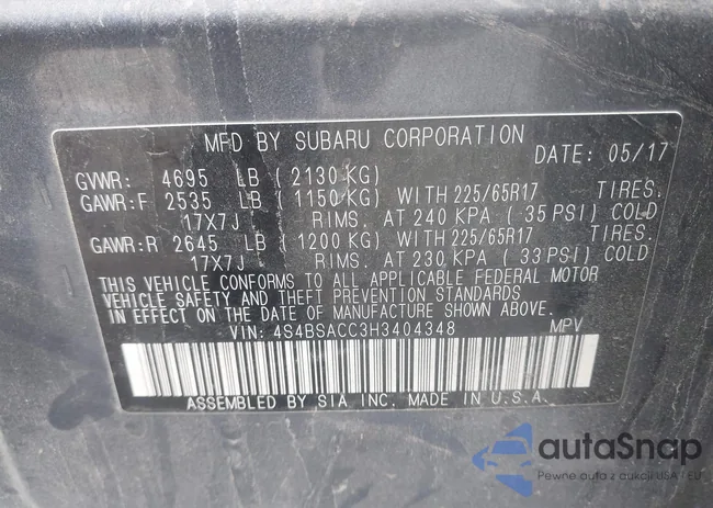 4S4BSACC3H3404348: 43687963