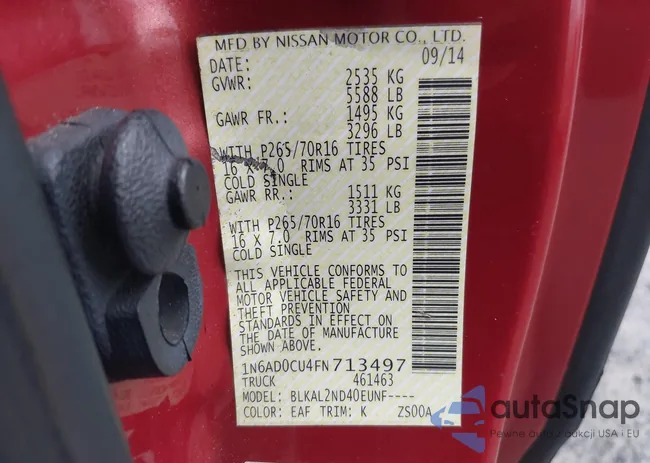 1N6AD0CU4FN713497: 43687989