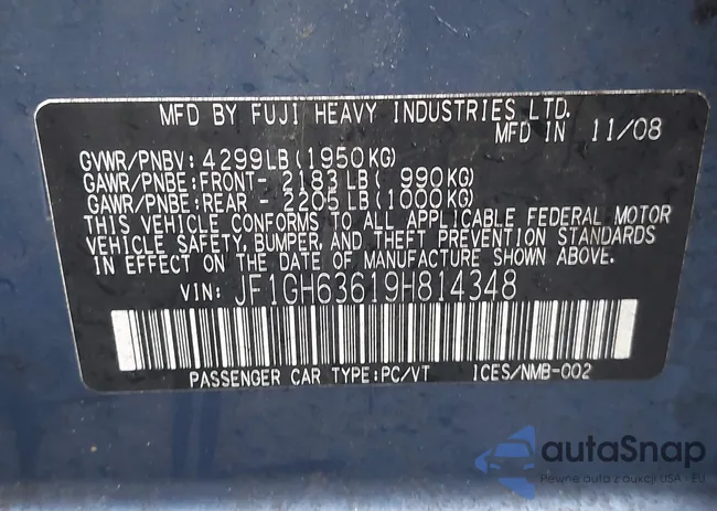 JF1GH63619H814348: 43688065