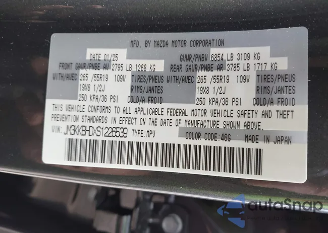 JM3KKBHDXS1226539: 43689107