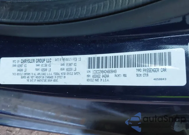 1C3CDZAB4DN669049: 43689116