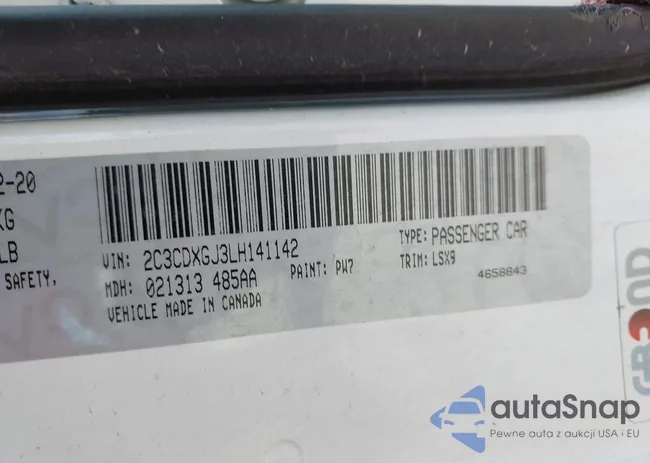 2C3CDXGJ3LH141142: 43689138