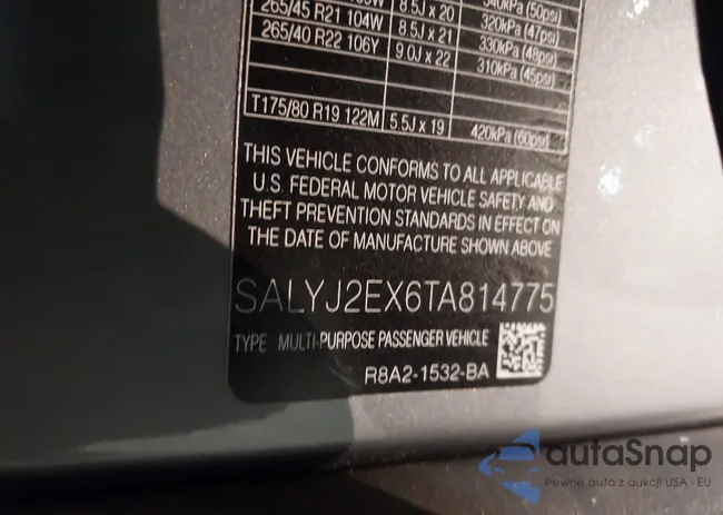 SALYJ2EX6TA814775: 43689148