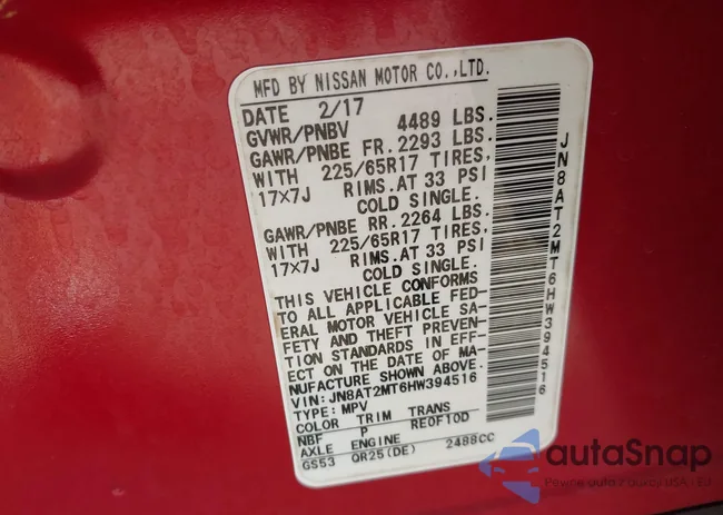 JN8AT2MT6HW394516: 43689270