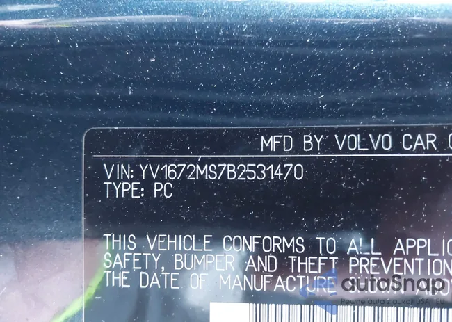 YV1672MS7B2531470: 43689298