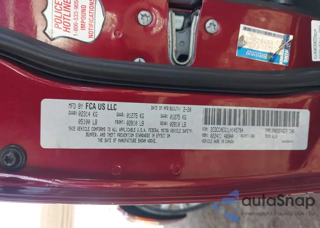 2C3CCAEG1LH145794: 43689330