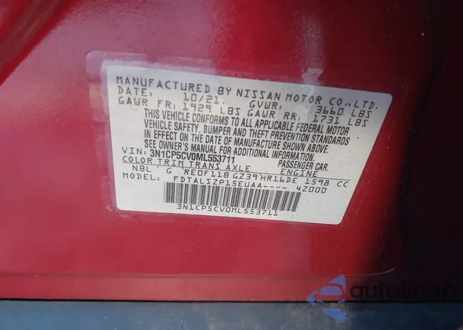 3N1CP5CV0ML553711: 43689346