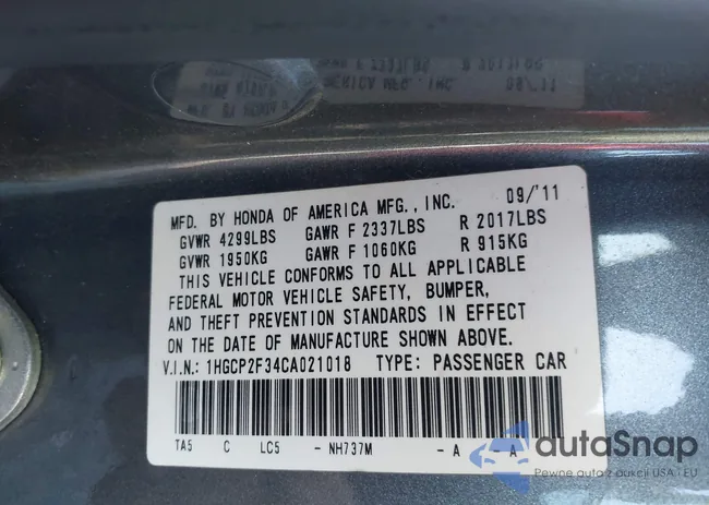 1HGCP2F34CA021018: 43689372