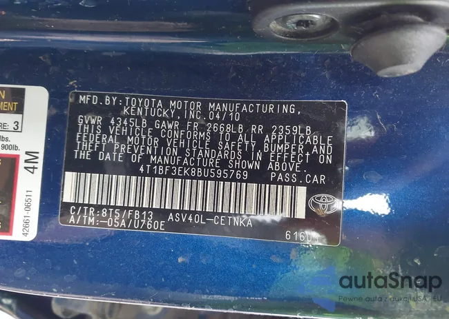 4T1BF3EK8BU595769: 43689468