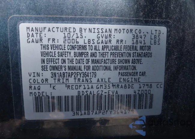 3N1AB7AP2FY364179: 43689530