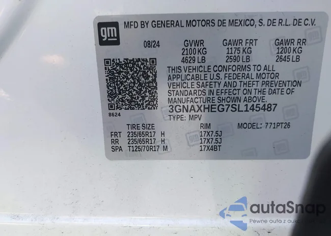 3GNAXHEG7SL145487: 43688718