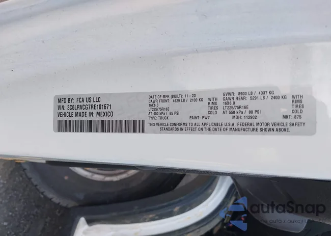 3C6LRVCG7RE101671: 43688872