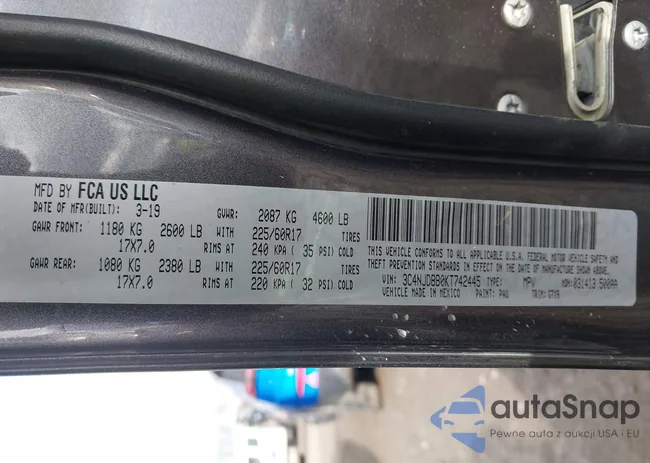 3C4NJDBB0KT742445: 43689013