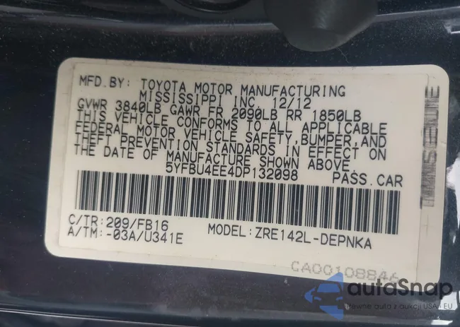 5YFBU4EE4DP132098: 43689085