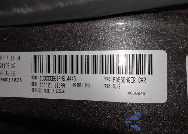 1C3CCCBG1FN614443: 43690128