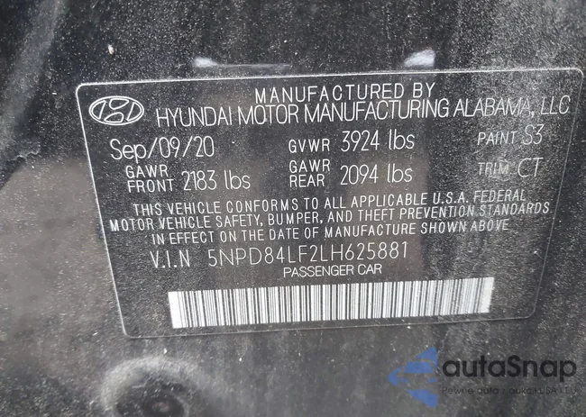 5NPD84LF2LH625881: 43690193