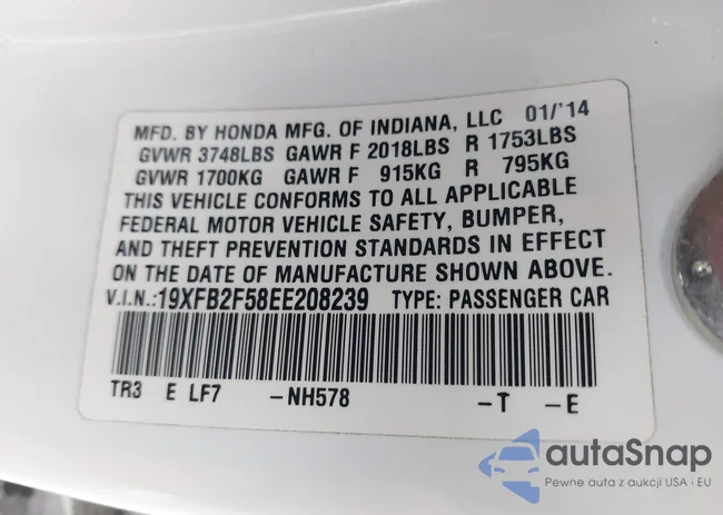 19XFB2F58EE208239: 43690332