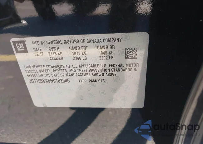 2G1105SA5H9162546: 43690410