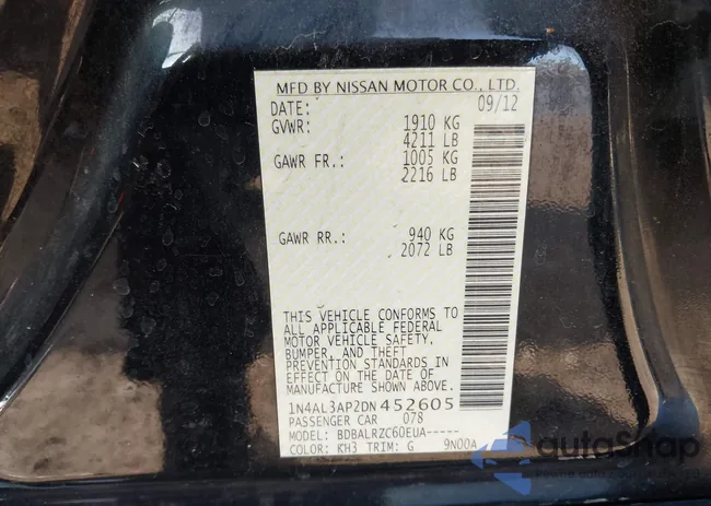 1N4AL3AP2DN452605: 43690432