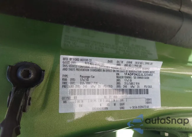 1FADP3N22JL323402: 43690473