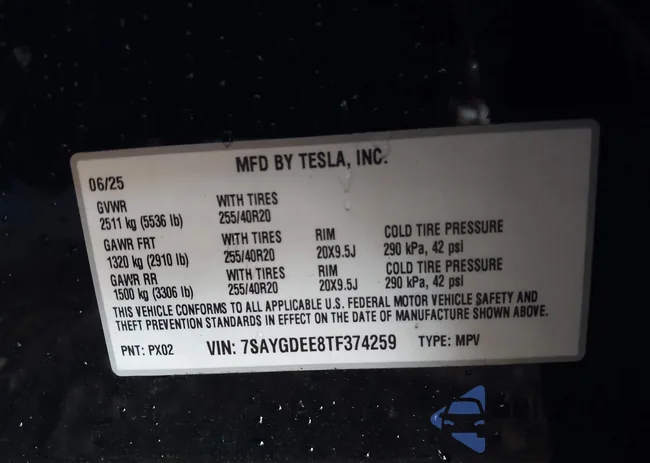 7SAYGDEE8TF374259: 43690504