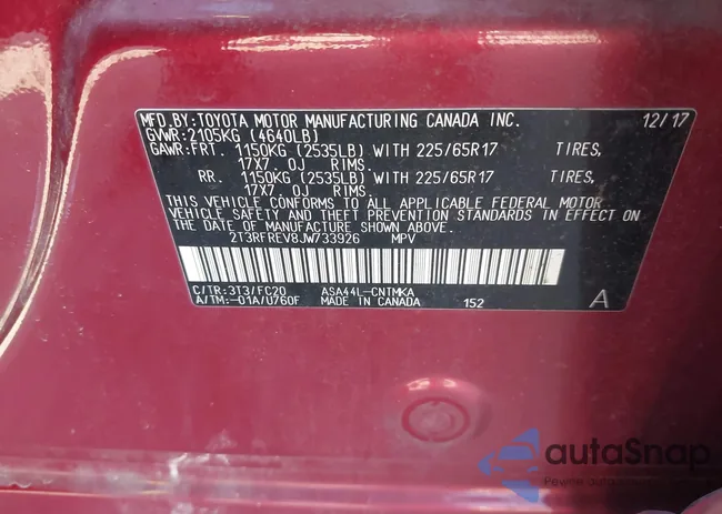 2T3RFREV8JW733926: 43689837