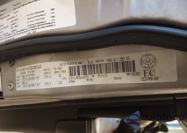 1C4PJLAB3GW143755: 43691112