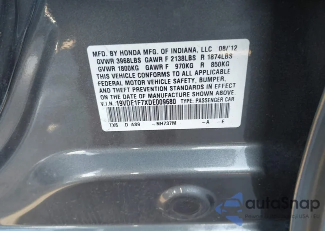 19VDE1F7XDE009680: 43691187