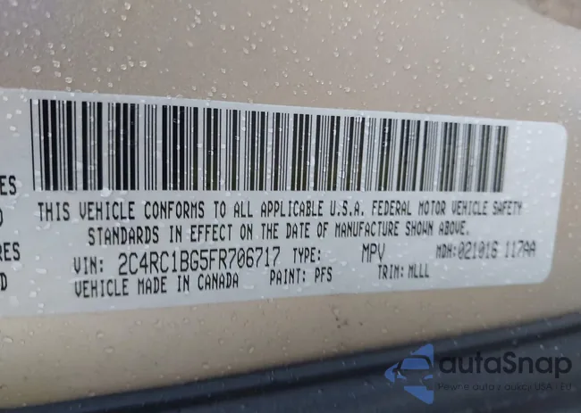 2C4RC1BG5FR706717: 43691298