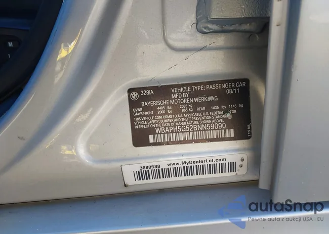 WBAPH5G52BNN59090: 43691413