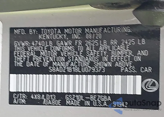 58ADZ1B18LU079373: 43691517