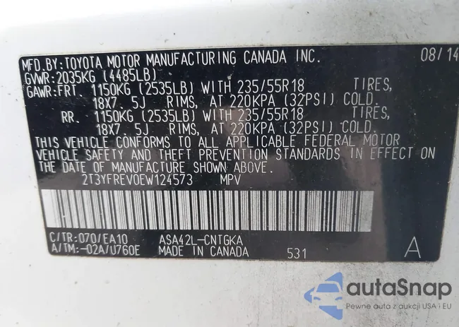 2T3YFREV0EW124573: 43691532