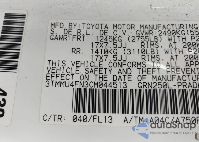 3TMMU4FN3CM044513: 43690745