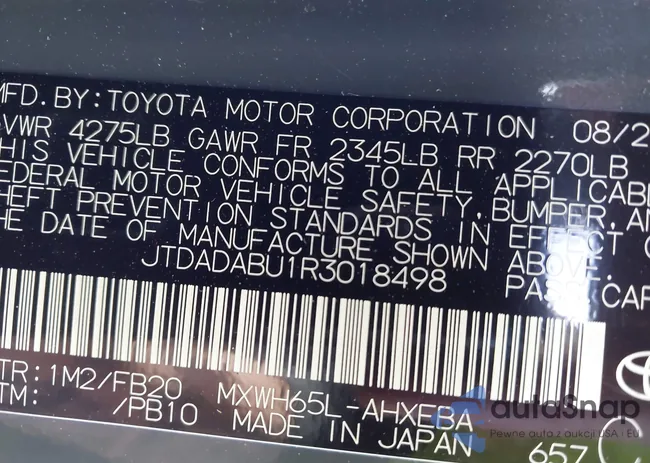 JTDADABU1R3018498: 43690857