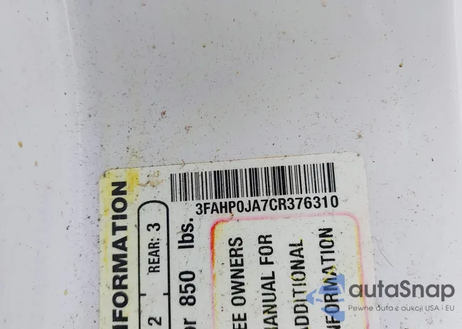 3FAHP0JA7CR376310: 43691002