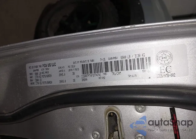 1C6RR7MTXFS774741: 43692336