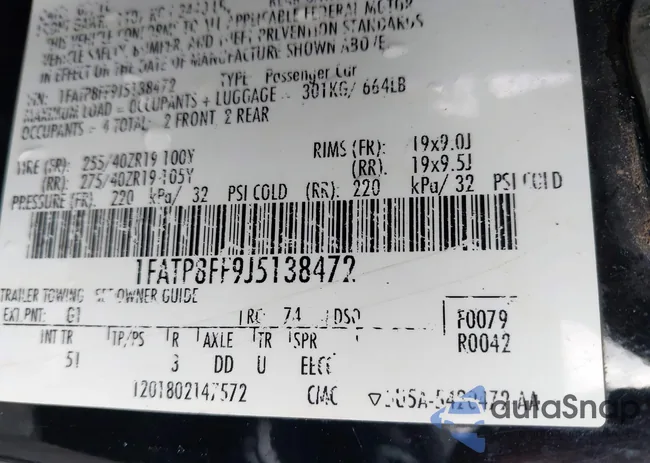 1FATP8FF9J5138472: 43692352