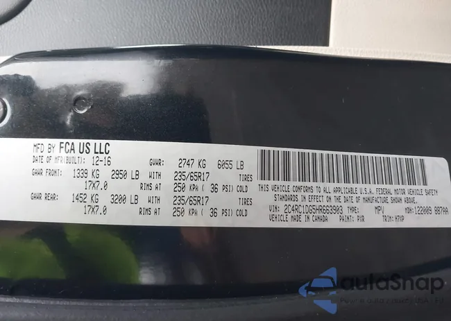 2C4RC1DG5HR663903: 43692354