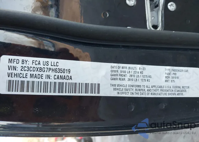 2C3CDXBG7PH635019: 43692393