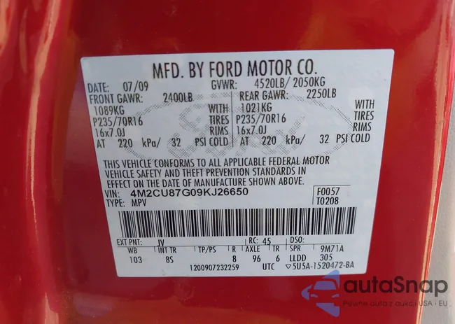 4M2CU87G09KJ26650: 43692404