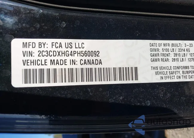 2C3CDXHG4PH560092: 43692464